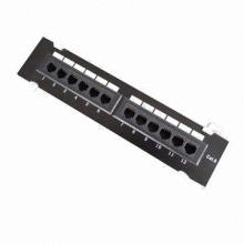 Patchpanel mit 12-Port CAT6 UTP